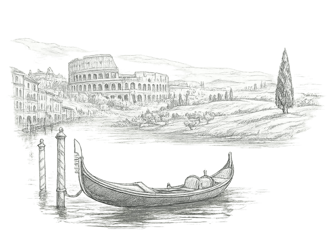 Italy travel sketch