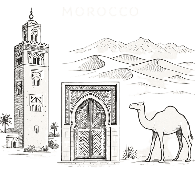 Morocco travel sketch